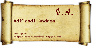 Váradi Andrea névjegykártya